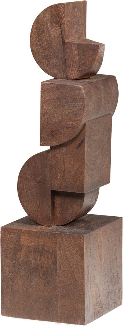 Woood Draxa Skulptur Ornament – Holz – Braun – 61 x 18 x 18