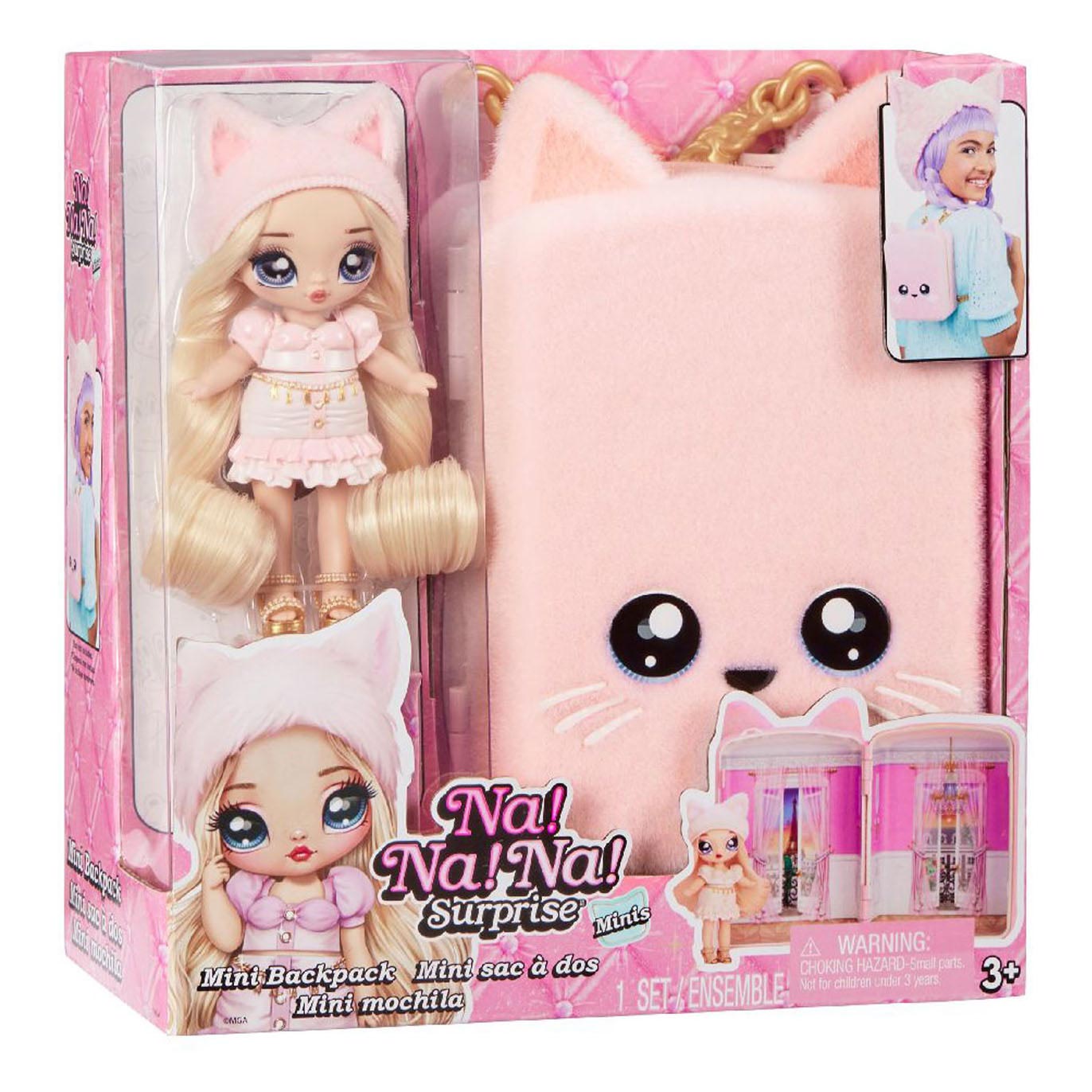 MGA -Unterhaltung danach! nach! nach! Überraschungsspiel -Set mit Mini -Rucksack Pariser Kätzchen