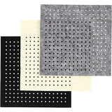 Creativ Company Hobbyfilz mit Löchern, Größe 20x20 cm, Stärke 3 mm, Schwarz, Grau, Cremeweiß, 3x4 Blatt 1 Karton - afbeelding 1