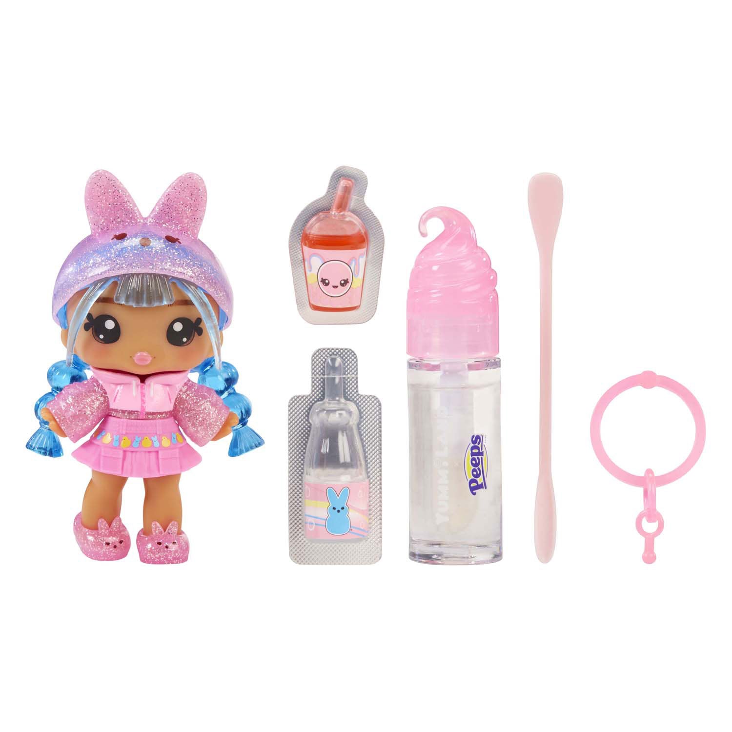 MGA Entertainment Yummiland Pop - Easter Marsha Pink Pink mit Lipgloss Set
