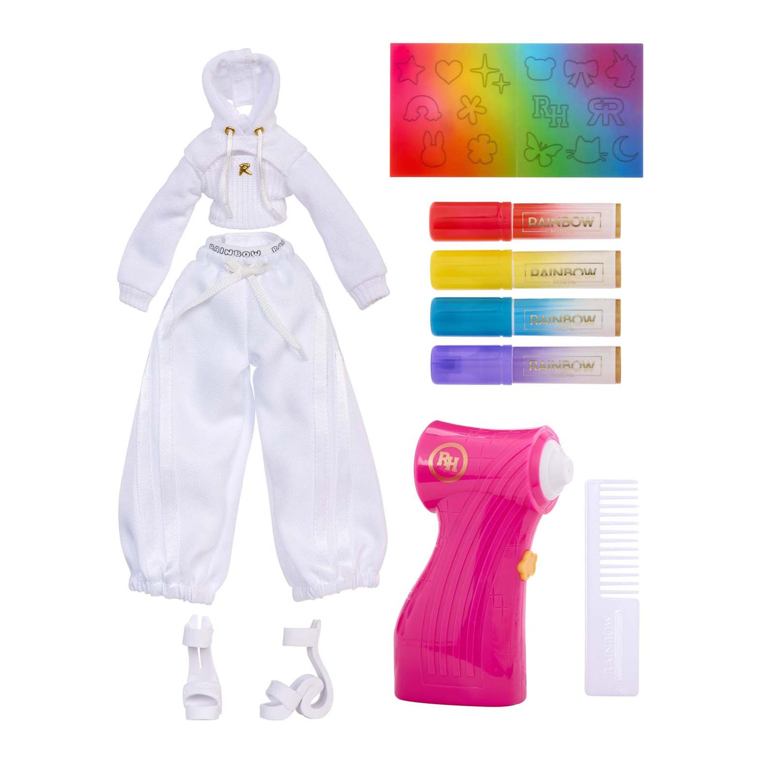 Mga Entertainment Rainbow High Air Brush kreiert Modepuppe – grüne Augen