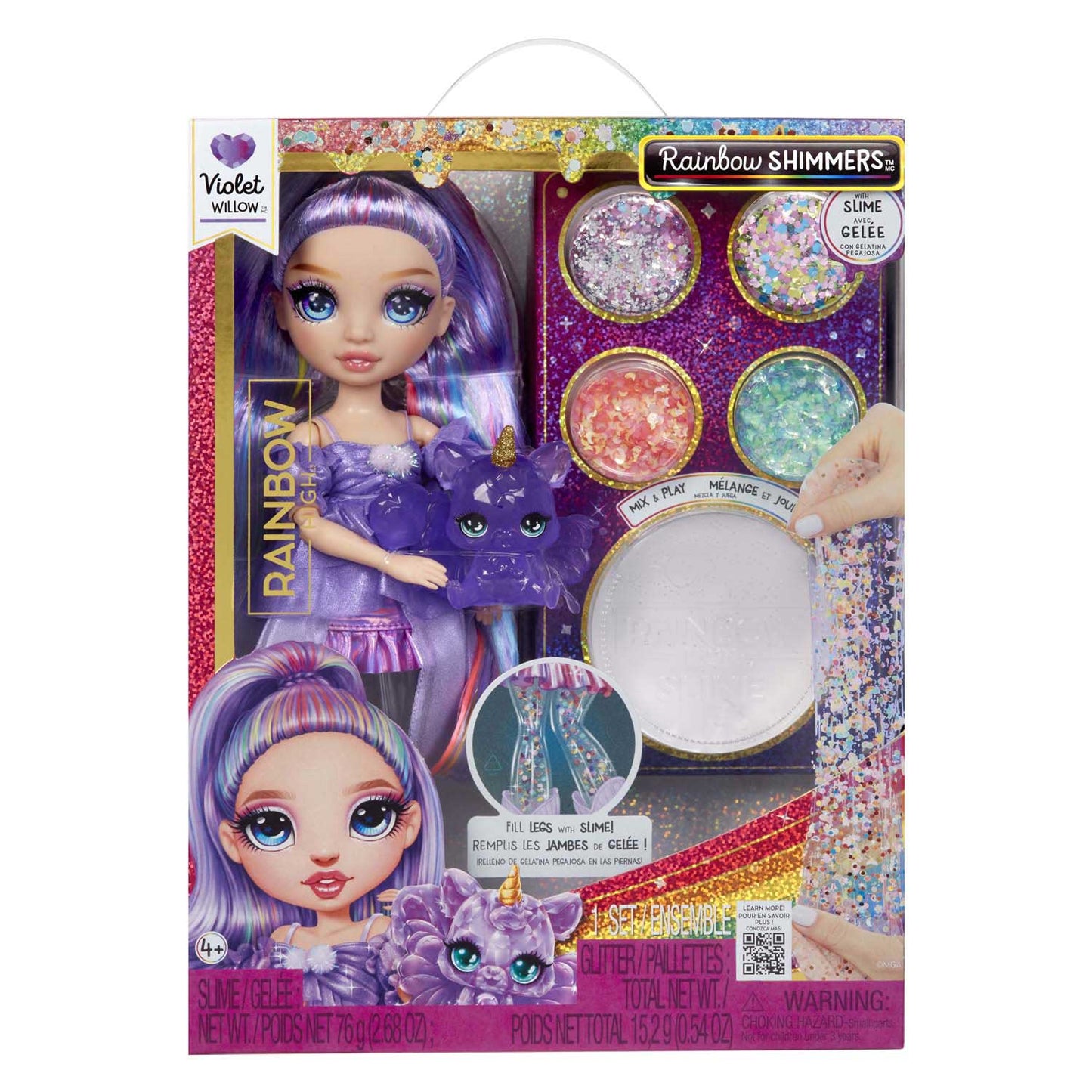 Regenbogen hoher Regenbogen schimmert mit schlanker Modepuppe Violet (lila)