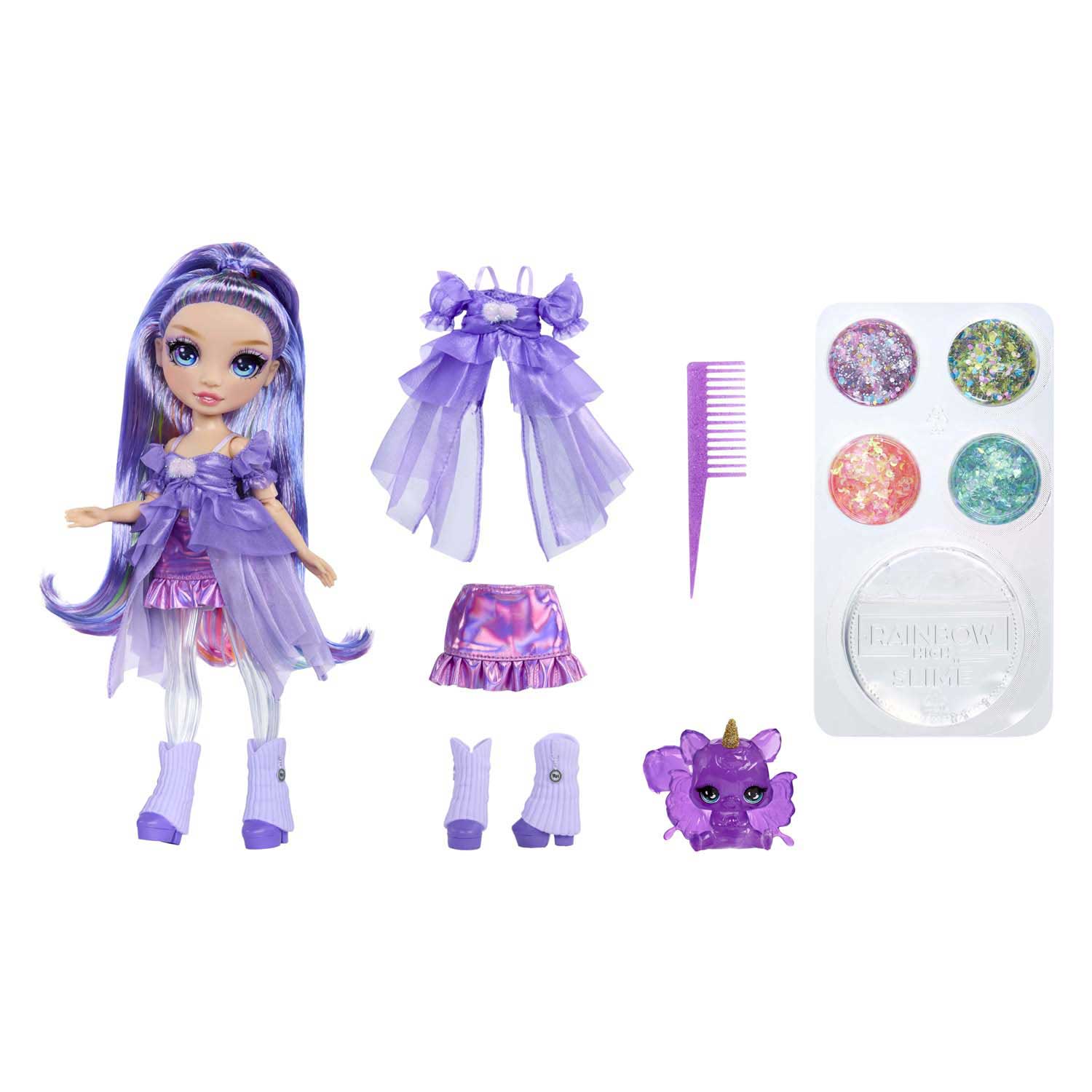Regenbogen hoher Regenbogen schimmert mit schlanker Modepuppe Violet (lila)