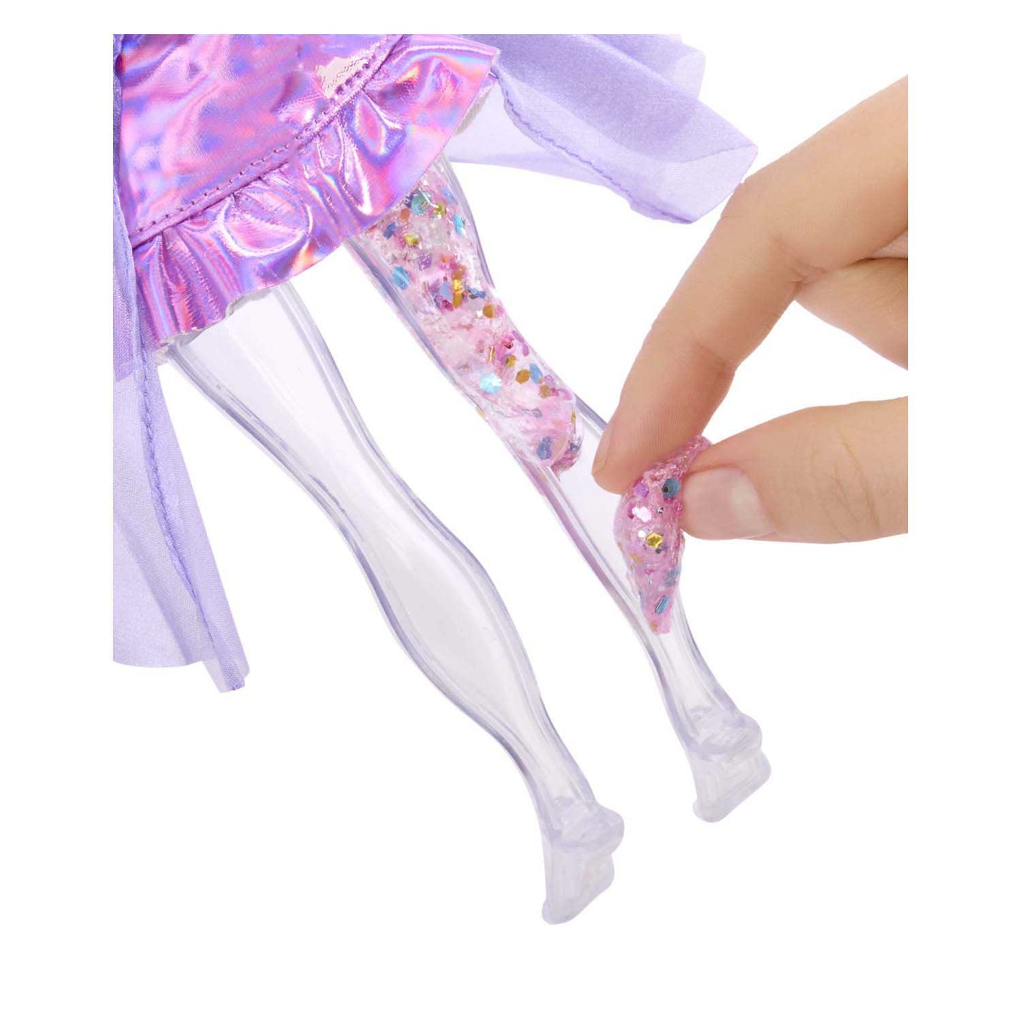 Regenbogen hoher Regenbogen schimmert mit schlanker Modepuppe Violet (lila)