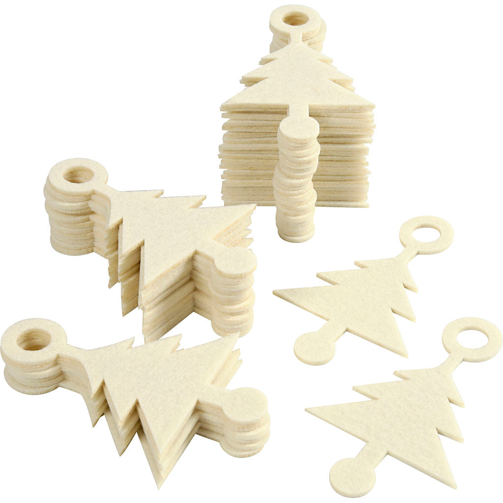 Creativ Company Filzform, Größe 8x13 cm, Stärke 3 mm, 40 Stück 1 Box
