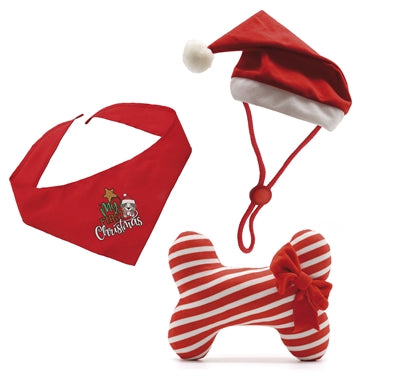 Croci Weihnachten mein erster Weihnachtshund -Set Muts Bandana Bot