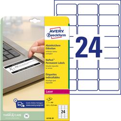 Anti-Betrugs-Etiketten Avery L6146-20 Permanentkleber 480 Stück