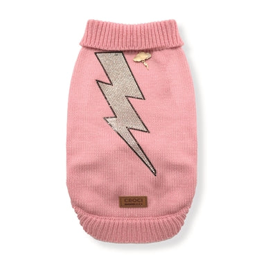 Croci Hundepullover Donner Blitz rosa