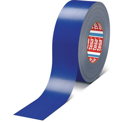Tesa Professional 1064735 – Tesa Standard-PE-Mantel-Gewebeband, 55 Mesh, blau, 25 mm x 50 m | 5 Stück