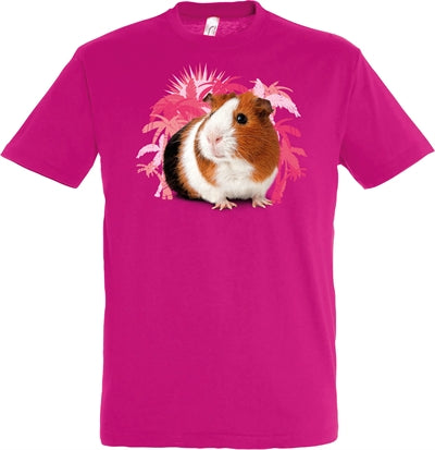 T-Shirt-Meerschweinchen-Fuchsia