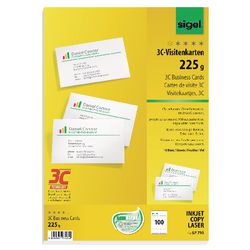 Visitenkarten Sigel 3c 225 g m² weiß
