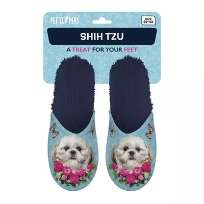 Slipper Shih Tzu hellblau dunkelblau