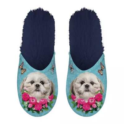 Slipper Shih Tzu hellblau dunkelblau