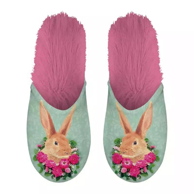Slippel Kaninchengrün rosa