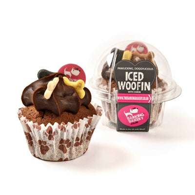 Die bellende Bäckerei die bellende Bäckerei Vanille Woofin mit Carob -Glasur