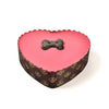 Die bellende Bäckerei Die barkende Bäckerei Joghurt Pawty Cake Pink Heart mit Kerze