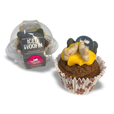 Die bellende Bäckerei die barkende Bäckerei Carob Woofin mit gelber Emaille