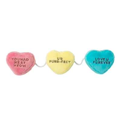 Fuzzyard Fuzzyard Candy Hearts am Seil mit Catnip Plüsch