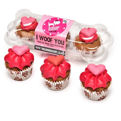 Die barkende Bäckerei die barkende Bäckerei Ich habe dich Valentine Mini Iced Woofins Trio Assorti ab