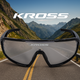 Kross Fahrradgläser fliegen UV400 -Schlusslinsen - Schwarzer Rahmen