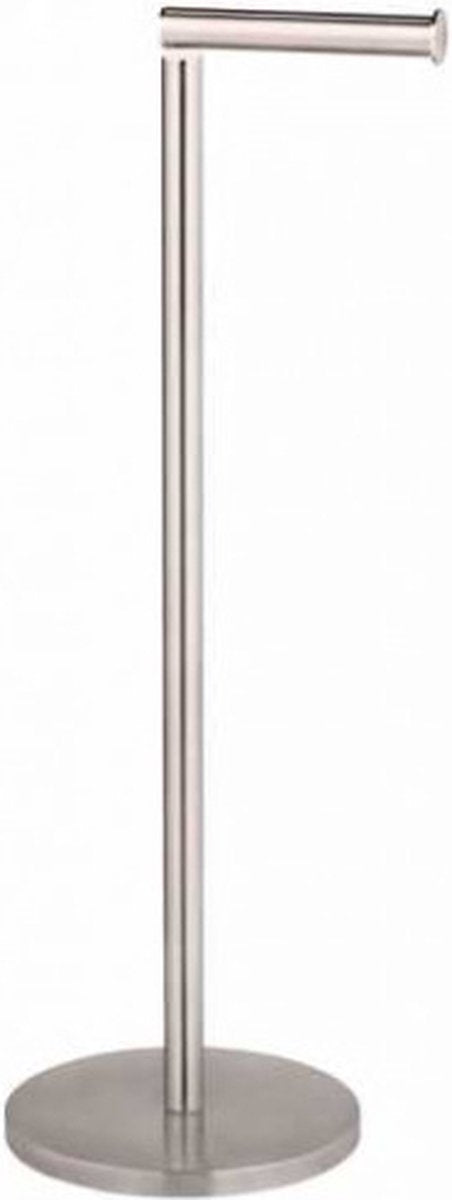 Wenko Toilettenpapierhalter 2-in-1 Edelstahl matt - Ersatzrollenhalter - Toilettenpapierhalter freistehend - Toilettenpapierhalter stehend