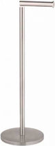 Wenko Toilettenpapierhalter 2-in-1 Edelstahl matt - Ersatzrollenhalter - Toilettenpapierhalter freistehend - Toilettenpapierhalter stehend