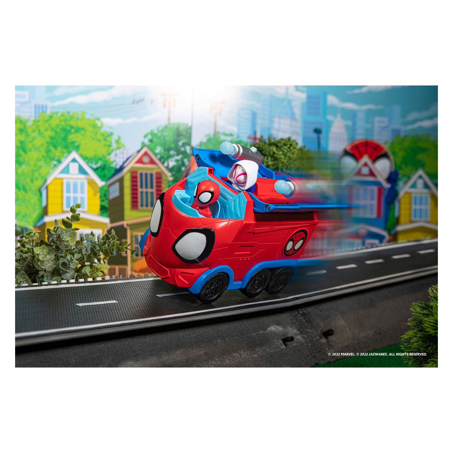 Jazwares Marvel Spinnennetz-Spinntransporter