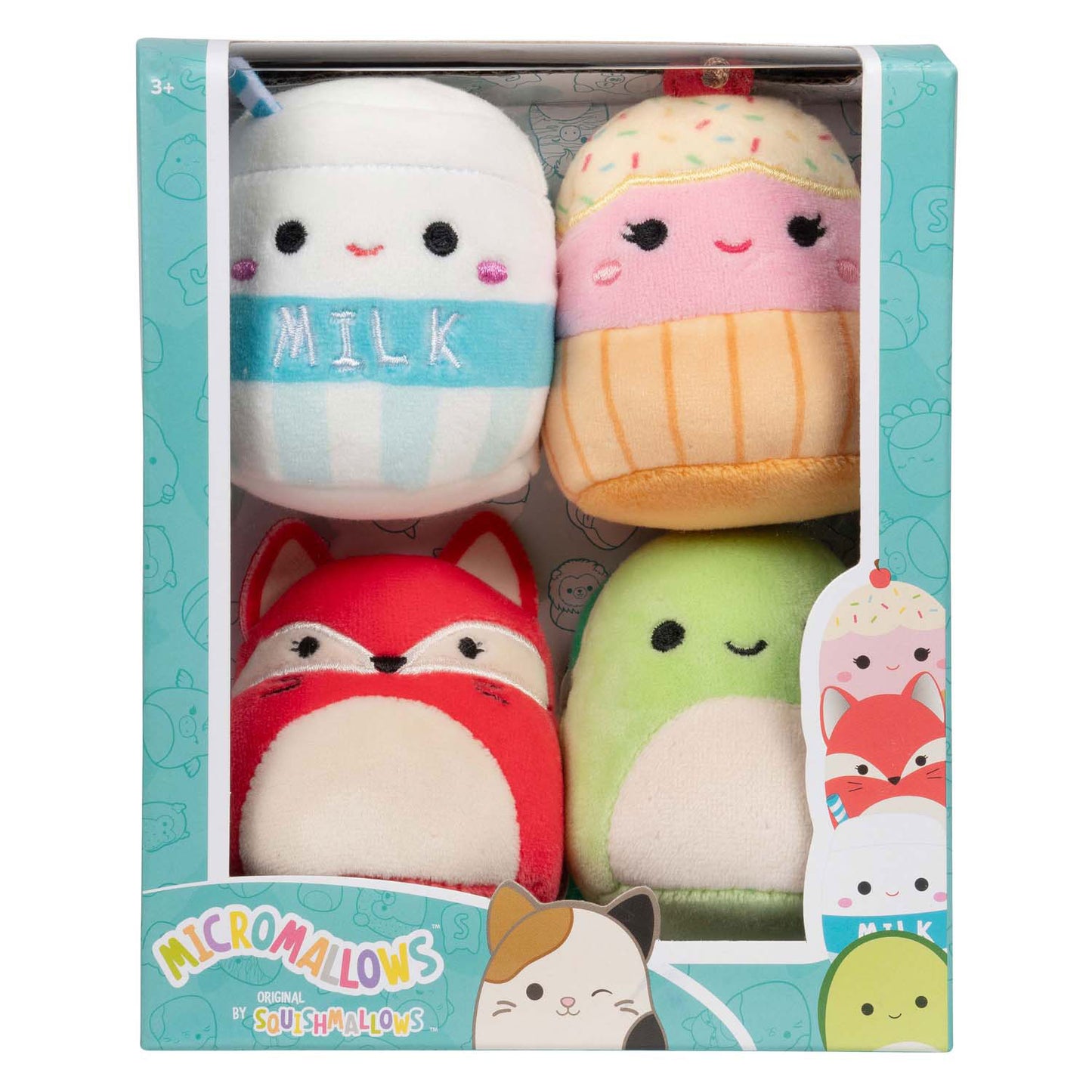 Squishmallows Kuscheltier Plüsch – Micromallows, 4er-Pack