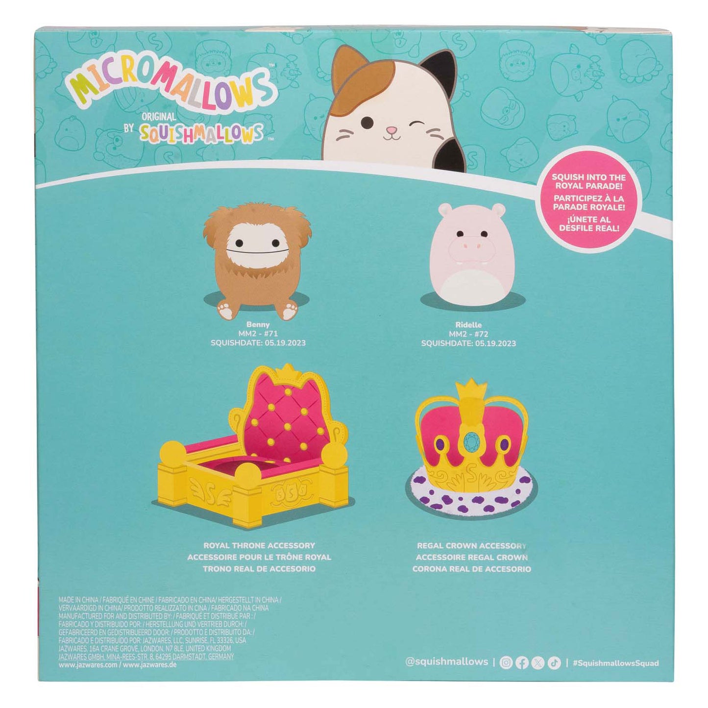 Squishmallows kuschelige Plüsch-Mikromallows – Paradeschwimmer, 4 Stk.