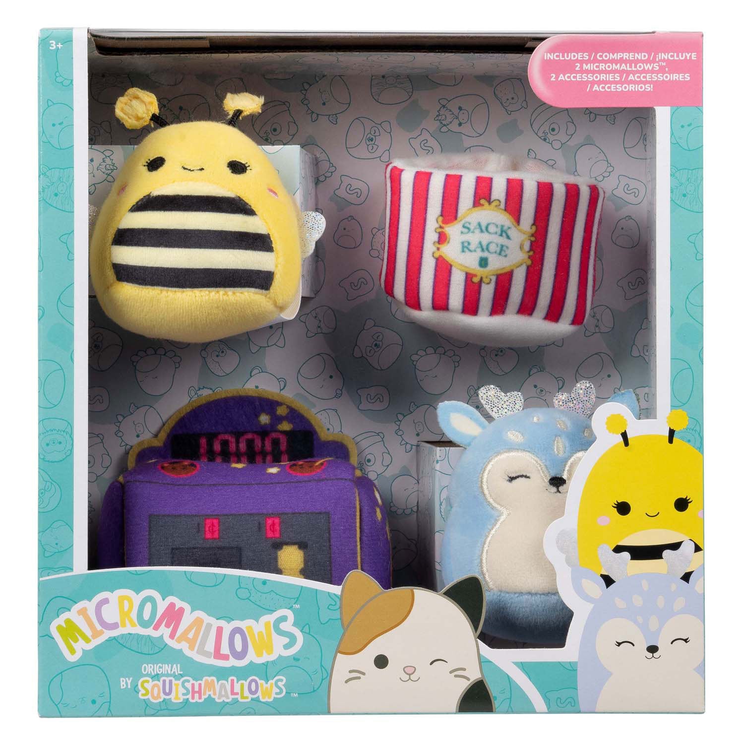 Squishmallows Kuscheltier Plüsch Micromallows - Game On, 4 Stk.