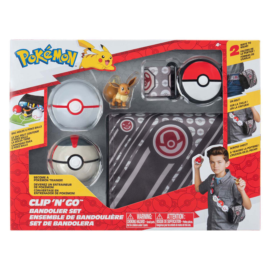 Jazwares Pokémon-Bandolier-Set, Premier-Ball-Timer-Ball mit Riemen