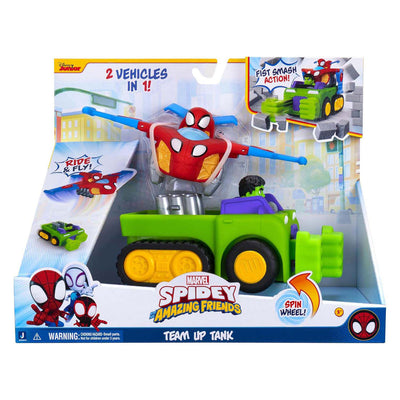 Jazwares Spidey und tolle Freunde – verbünde dich mit einem Panzerfahrzeug