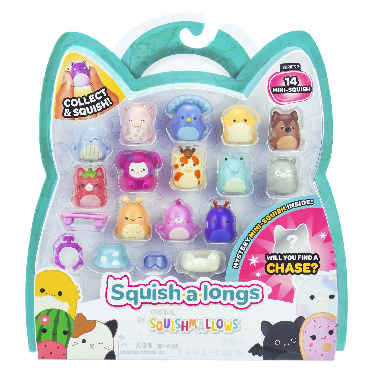 Squishmallows - Squish-A-Longs-Spielfiguren 2, 14-tlg.