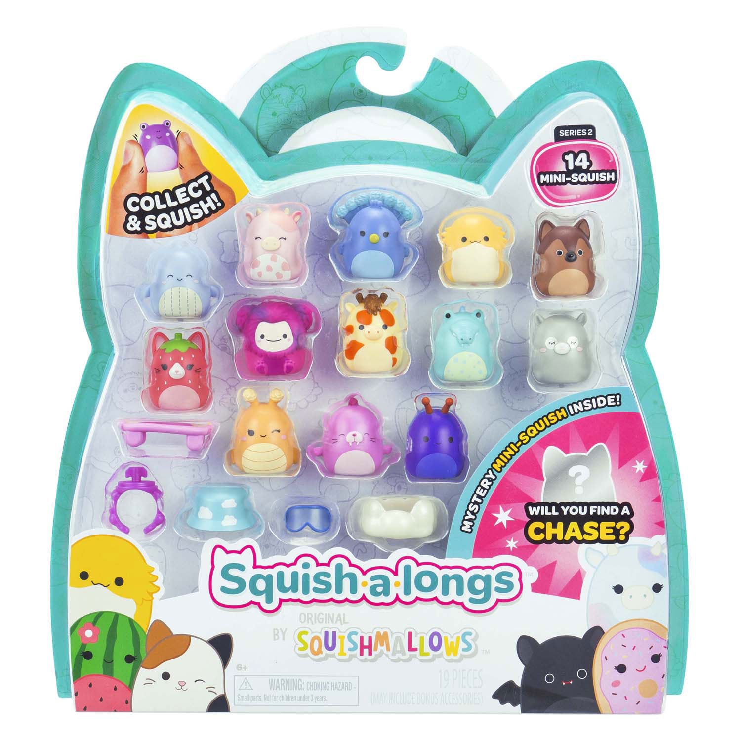 Squishmallows - Squish-A-Longs-Spielfiguren 2, 14-tlg.