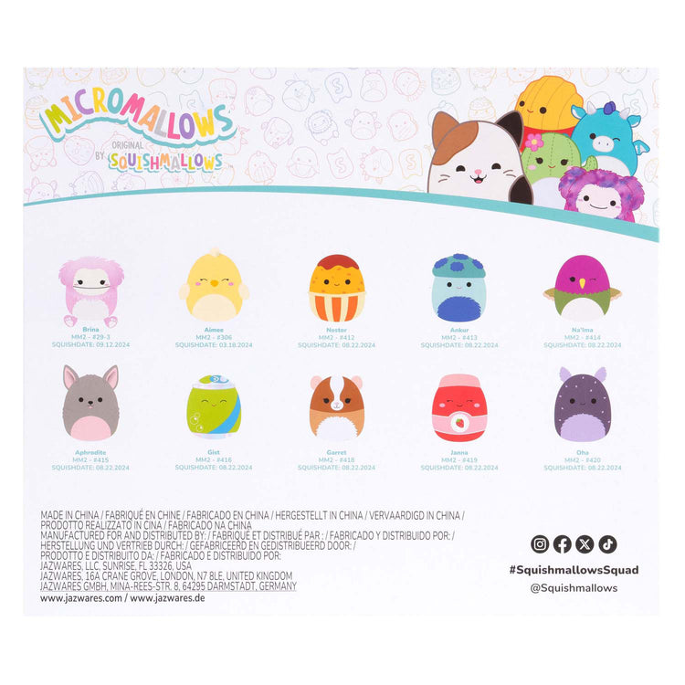Jazwares Squishmallows Kuscheltier Plüsch - Micromallows Herbst - 10 Stk.