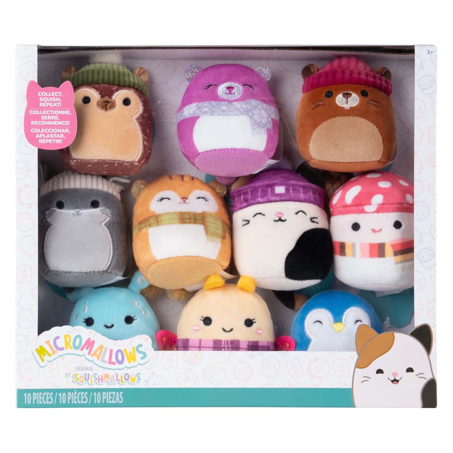 Jazwares Squishmallows Kuscheltier Plüsch - Micromallows Winter - 10 Stk.