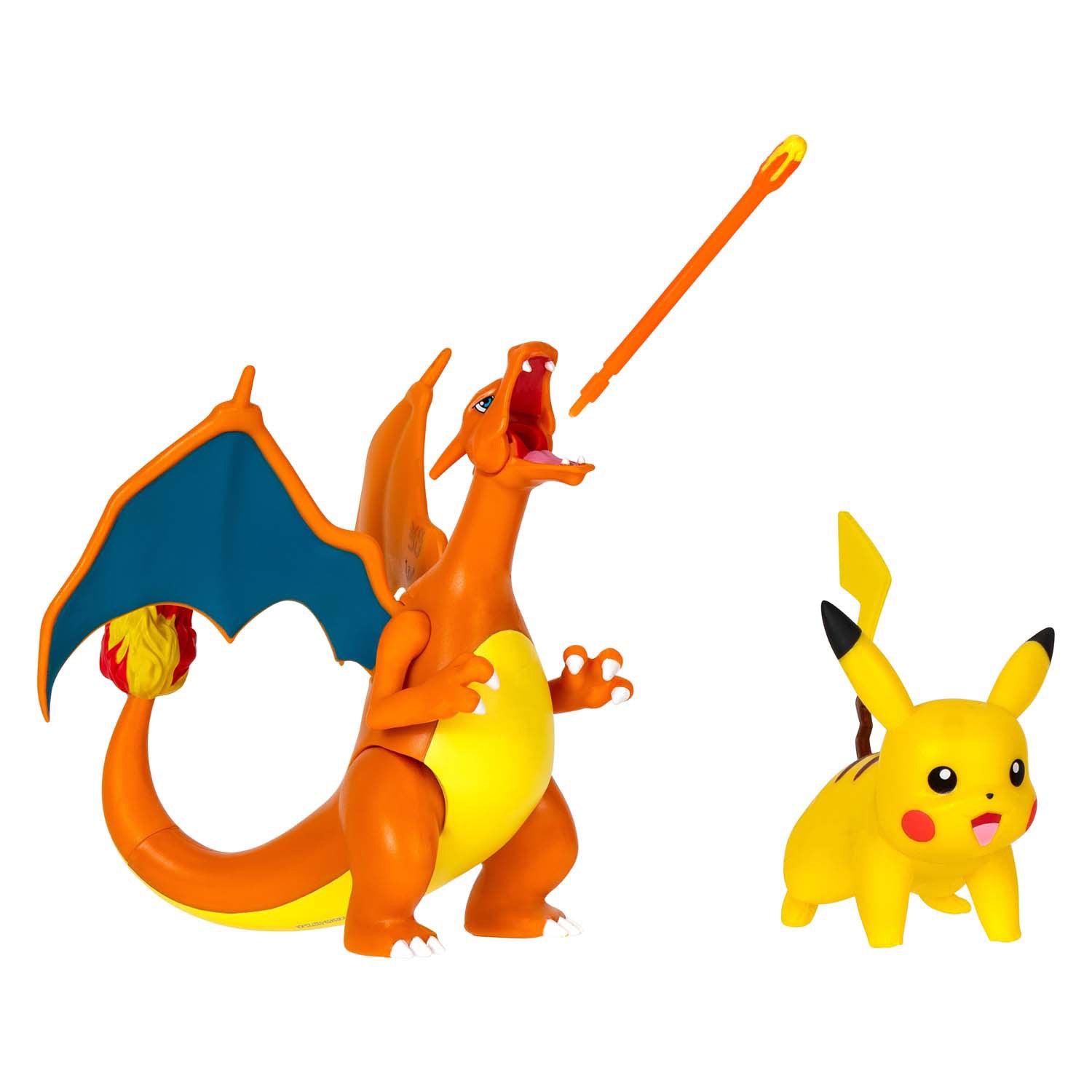 Jazwares Pokémon-Kampf-Feature-Figurenset – Glurak und Pikachu – 2-tlg.