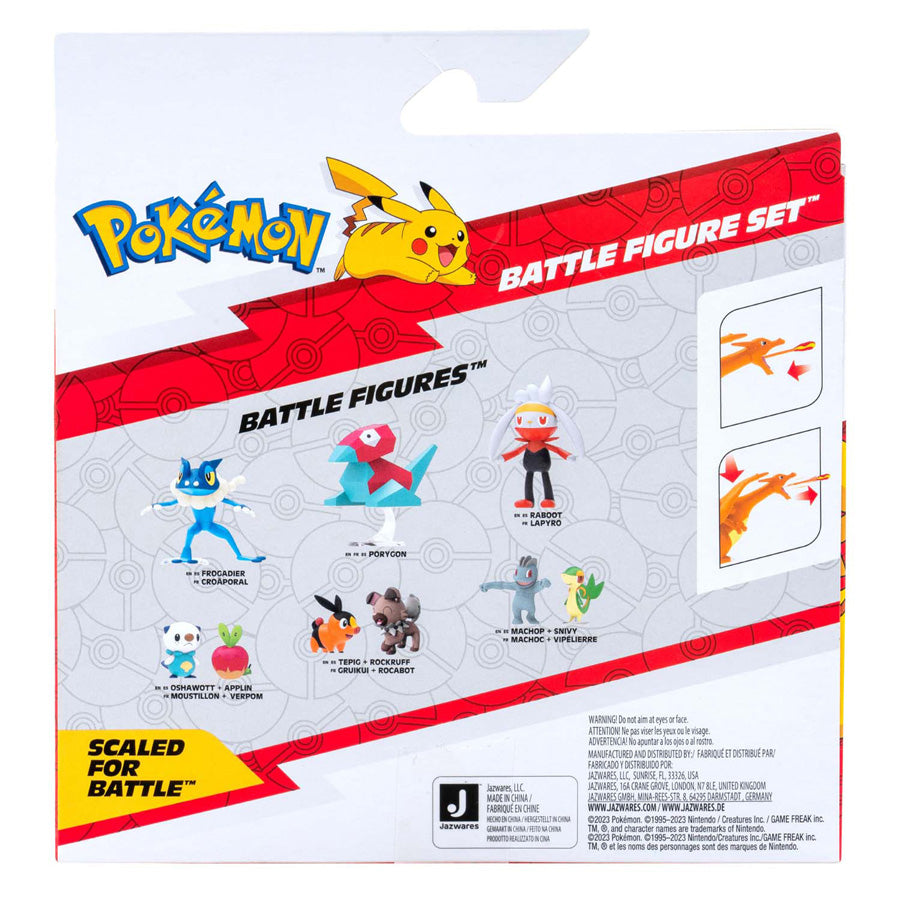 Jazwares Pokémon-Kampf-Feature-Figurenset – Glurak und Pikachu – 2-tlg.
