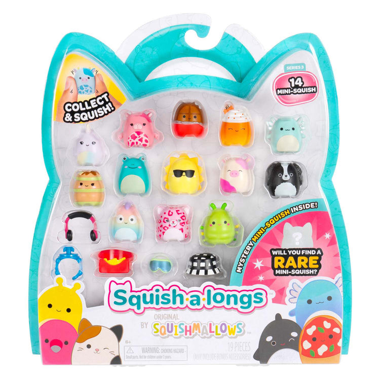 Jazwares Squishmallows – Squish-A-Longs-Spielzeugfiguren Stil 1 – 14 Stück.