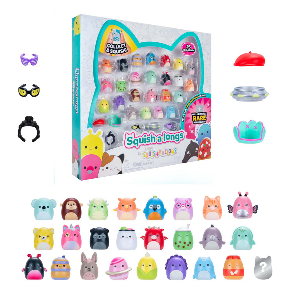 Jazwares Squishmallows – Squish-A-Longs-Spielfiguren Stil 1 – 25 Stück.