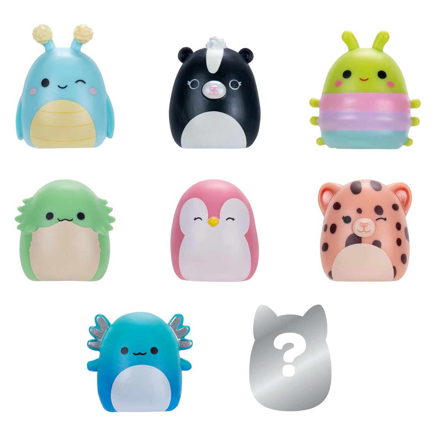 Jazwares Squishmallows – Squish-A-Longs-Spielzeugfiguren Stil 1 – 8 Stück.