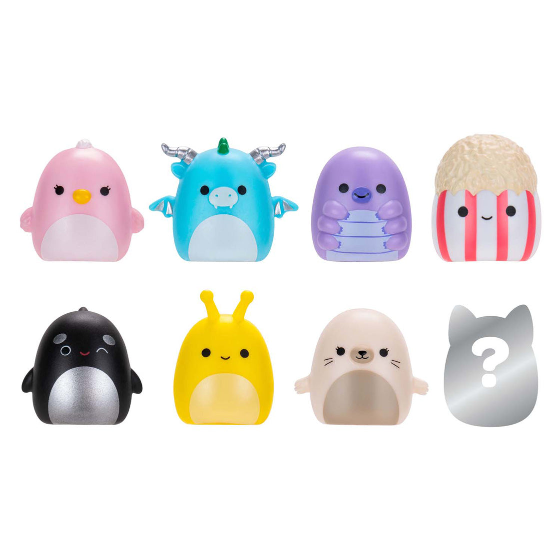Jazwares Squishmallows – Squish-A-Longs-Spielzeugfiguren Stil 2 – 8 Stück.