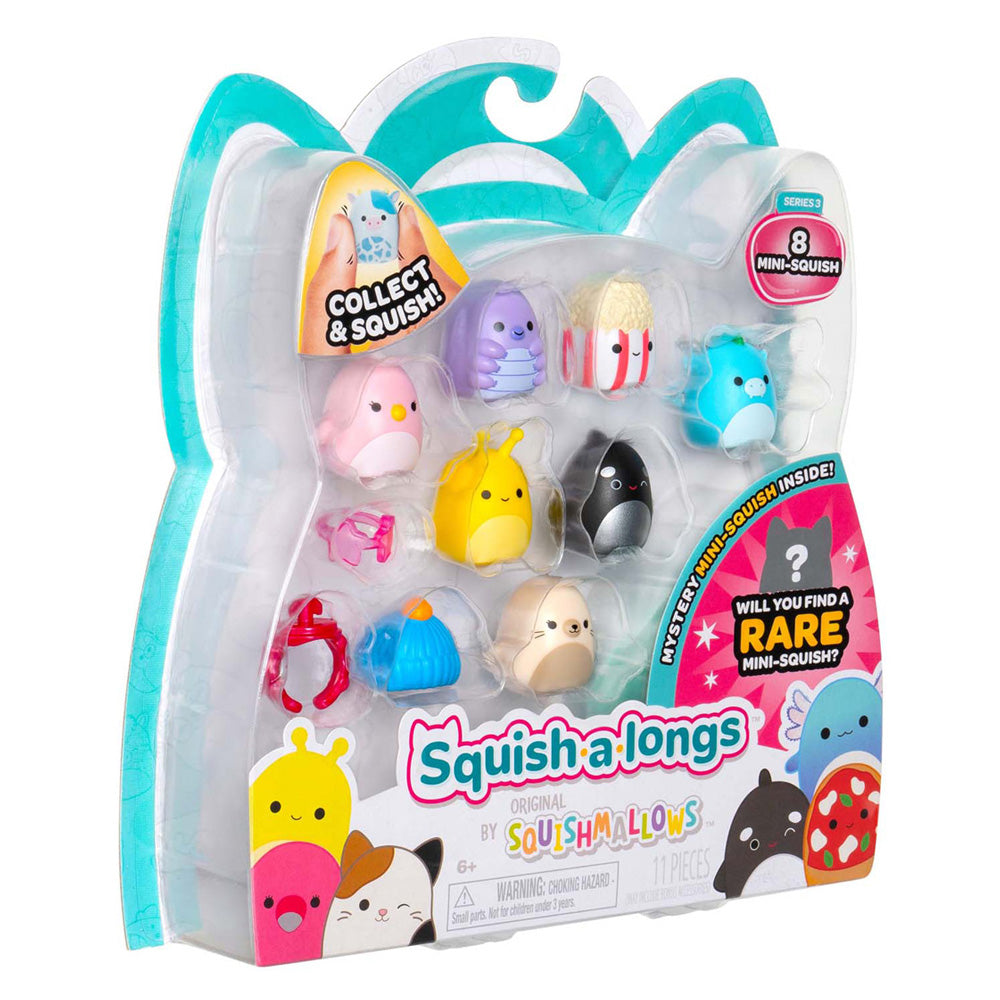 Jazwares Squishmallows – Squish-A-Longs-Spielzeugfiguren Stil 2 – 8 Stück.
