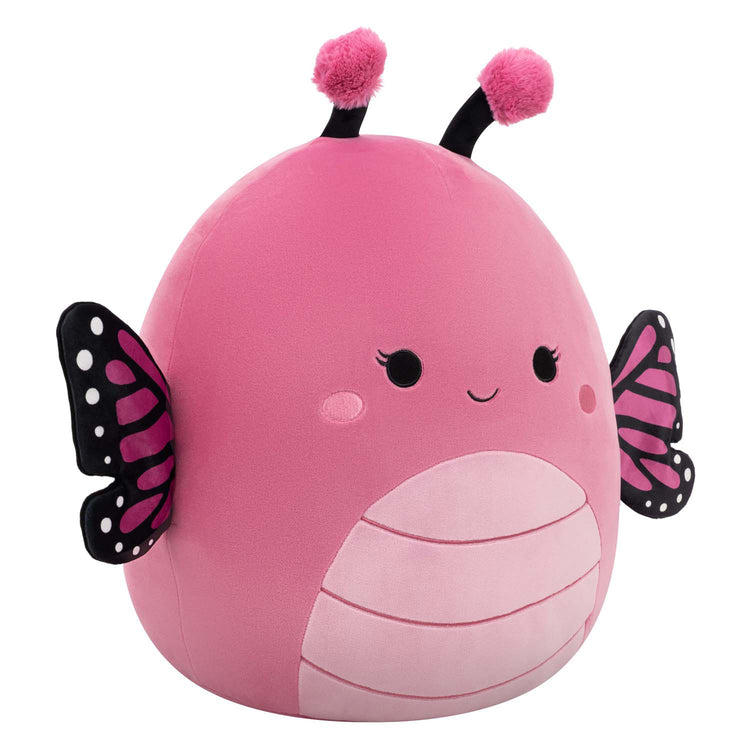 Jazwares Squishmallows Kuscheltier Plüsch – Marcelina, der rosa Monarchfalter – 40 cm