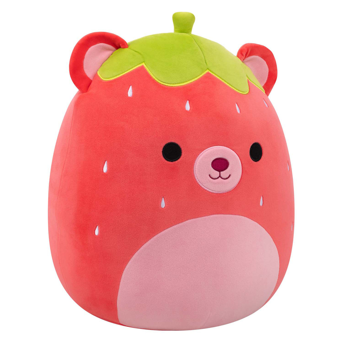Jazwares Squishmallows Kuscheltier Plüsch – Romeo der rote Bär Erdbeere – 40 cm