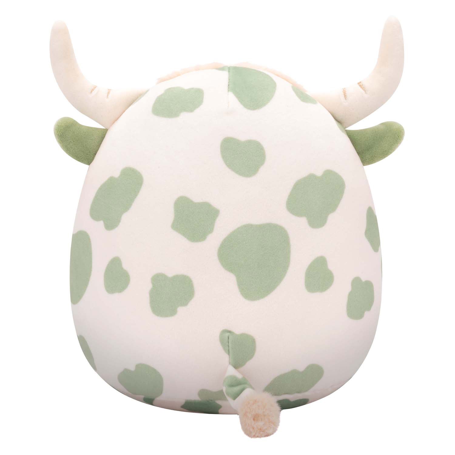 Jazwares Squishmallows Plüsch-Kuscheltier – Celestino, die salbeigrün gefleckte Hochlandkuh – 19 cm