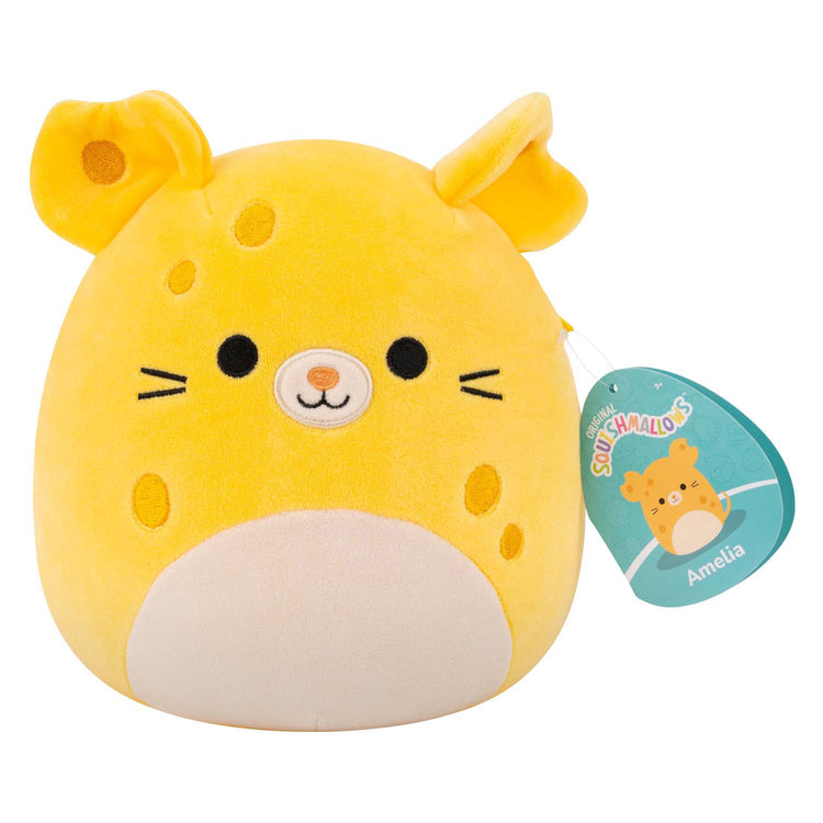 Jazwares Squishmallows Kuscheltier Plüsch – Amelia die Käsemaus – 19 cm