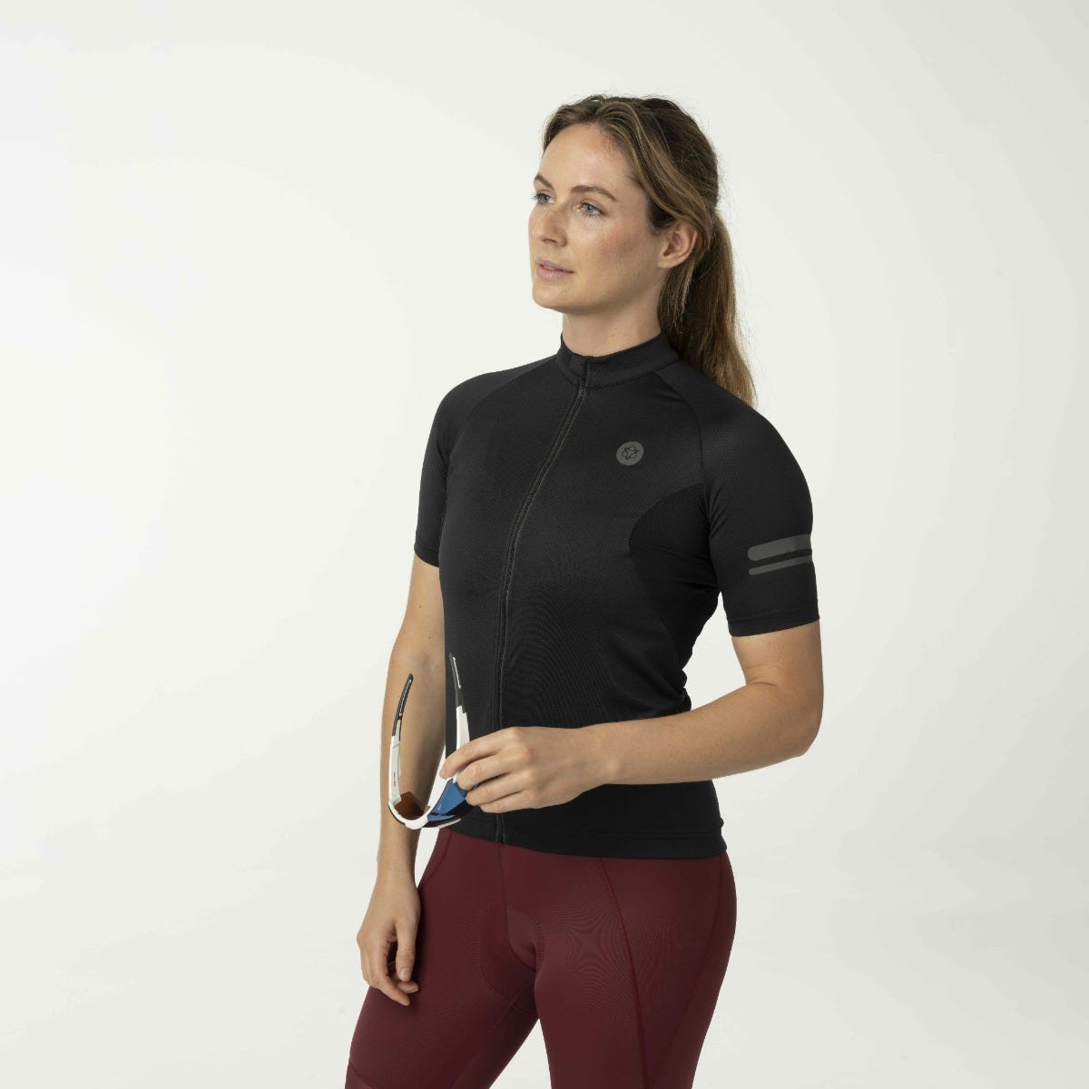 Core Radsportshirt Essential Damen Schwarz