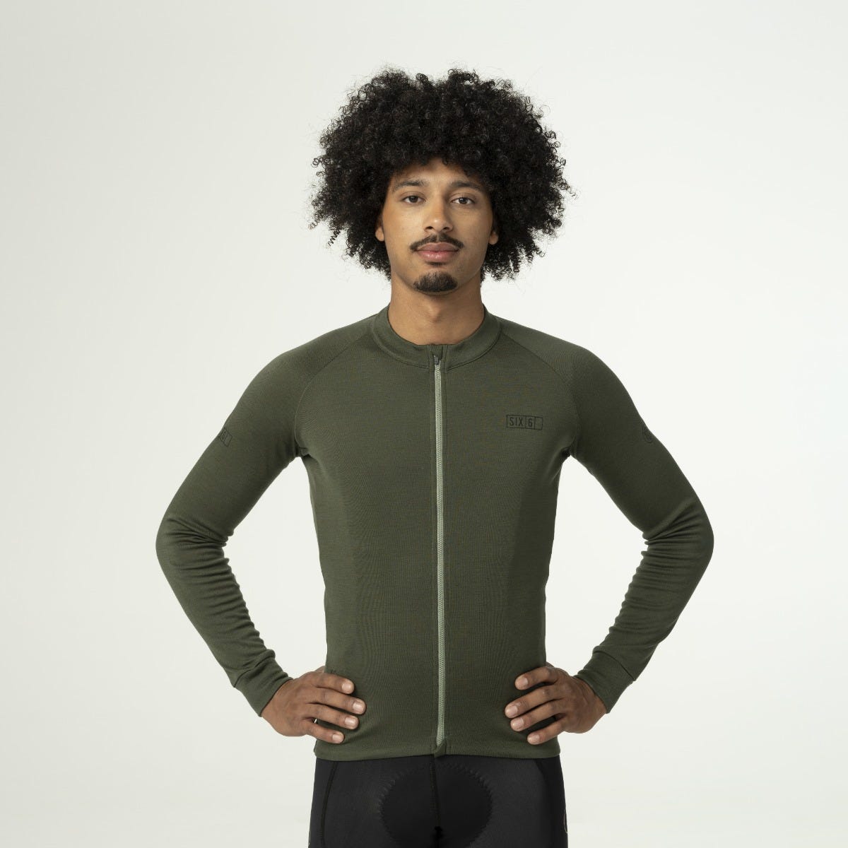Merino-Radshirt langarm six6 Herren
