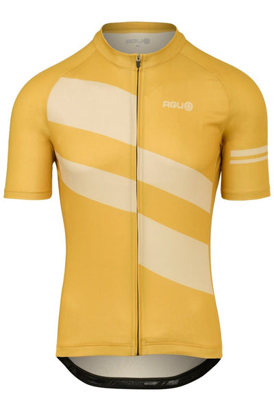Diagonalstreifen-Radsportshirt Essential Herren Amber Haze